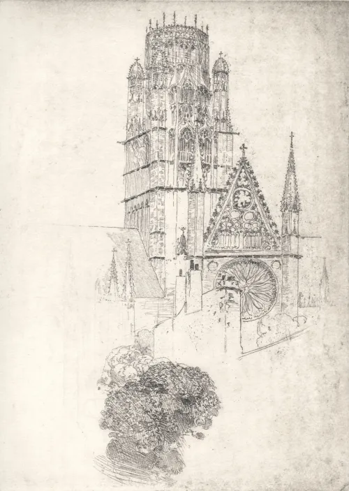 Sir-Arthur-Streeton-French-Cathedral-Rouen