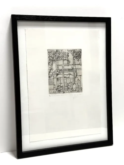 Soula Mantalvanos Self Preservation Bourke Street etching Ed 5 of 30