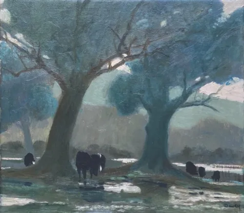 Philip Davey Winter Oil on linen 35x40 cm $2800