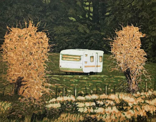 David Frazer Caravan XXVIII etching aquatint 35 x 44.5cm $1,000 UF $1,280 F