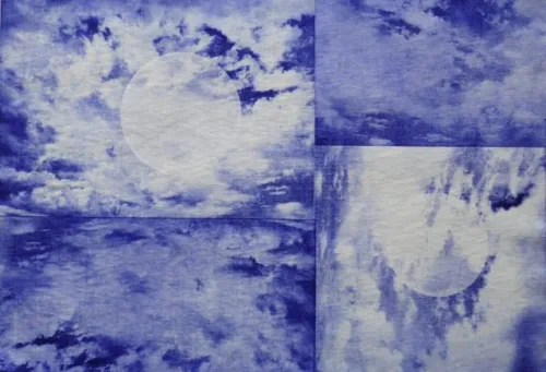 Anita Iacovella Shibori Cloud_monoprint on linen_2018