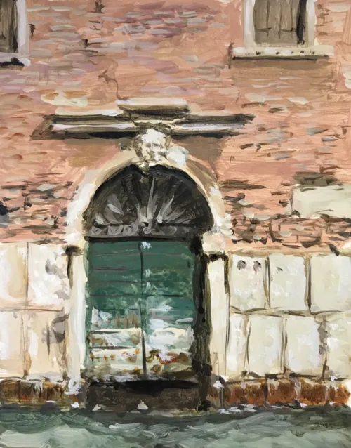 Soula Mantalvanos Canal and Green Door, Venice