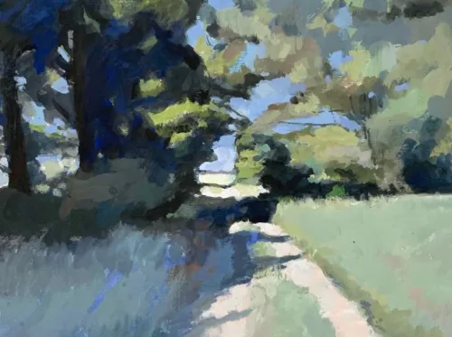 David Moore Mount Wallace Shade 28 x 38cm gouache $1,900 framed