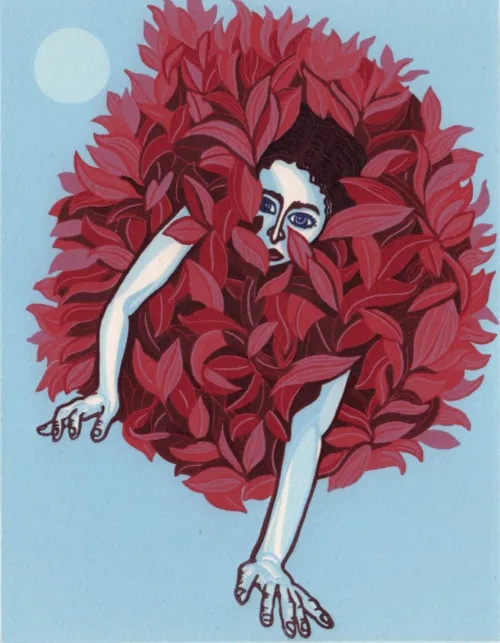 Scott-Gwen,Rocking the cocoon [Reduction linocut]2018