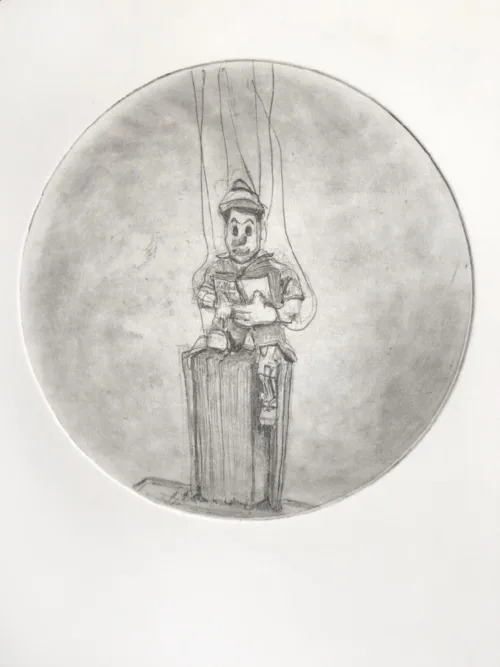 Soula Mantalvanos Pinocchio reading soft ground
