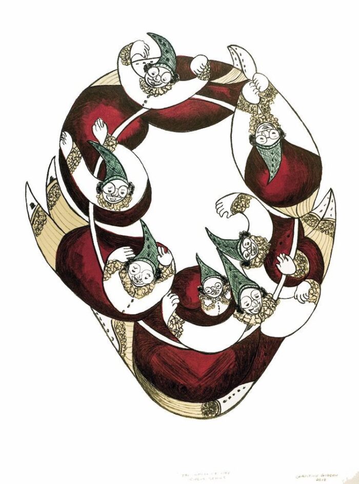 Christine Gibson Wheel of Life lithograph edition of 10, 76 x 56cm $2,100 framed