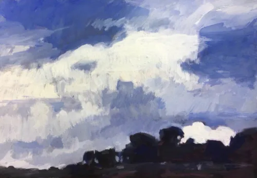 David Moore Skyline 29x40cm Gouache $1600 uf