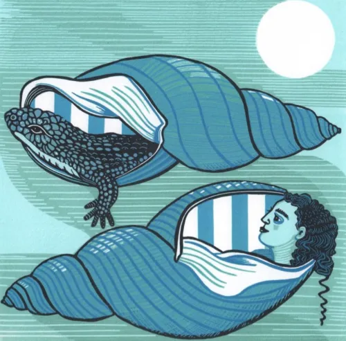 Scott Gwen,Shell Haven 111,Reduction linocut,2020