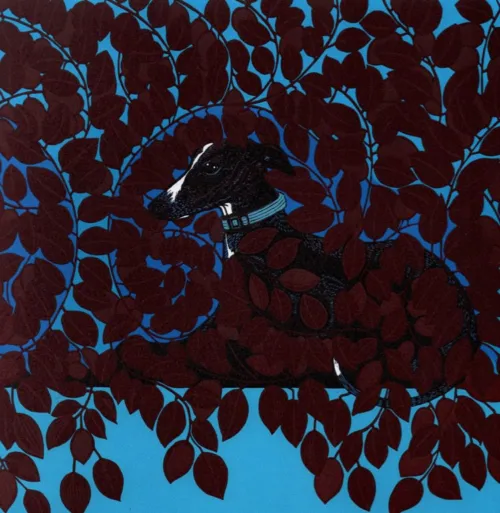 Scott Gwen_Enveloped dog, Reduction linocut,2019
