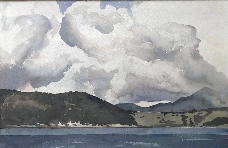 Rick Amor Clouds Over Deal Is Kent Group Bass Strait 38x56