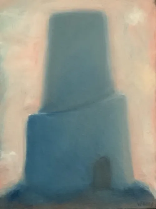 Leigh Hobbs Tower with Pink Background Oil on board 15x20cm $790