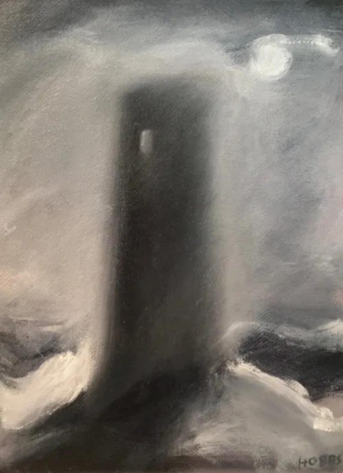 Leigh Hobbs Misty Tower Oil on board 15x20cm $790