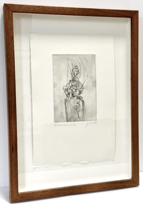 Soula Mantalvanos Pinocchio Reading (study) framed