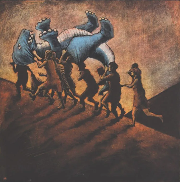 Geoffrey Ricardo A Brief History of Nonsense Aquatint, Drypoint, Etching 50x50cm PPP21