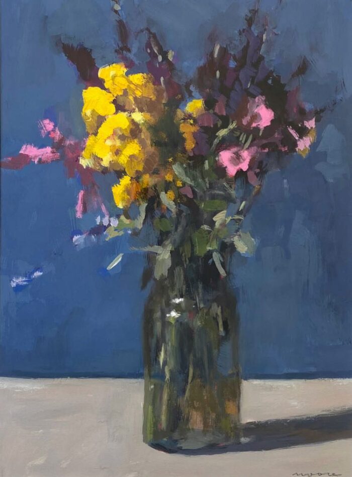 David Moore Fresh Flowers 37.5 x 27cm $1800 gouache (1)