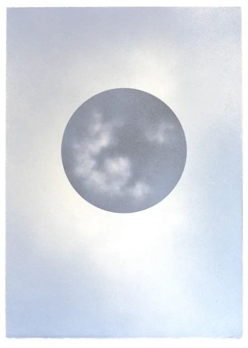 Anita Iacovella 22° Halo Ci I 2021_acrylic pastel conte on BFK & silicon carbide paper43cmx58cm