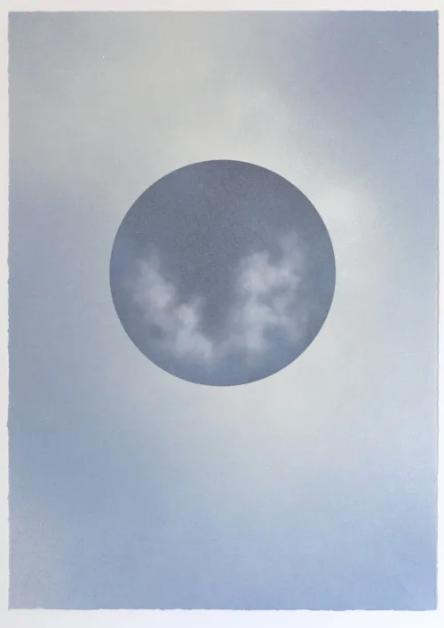 Anita Iacovella 22° Halo Ci II 2021_Acrylic pastel conte on BFK & silicon carbide paper43cmx58cm