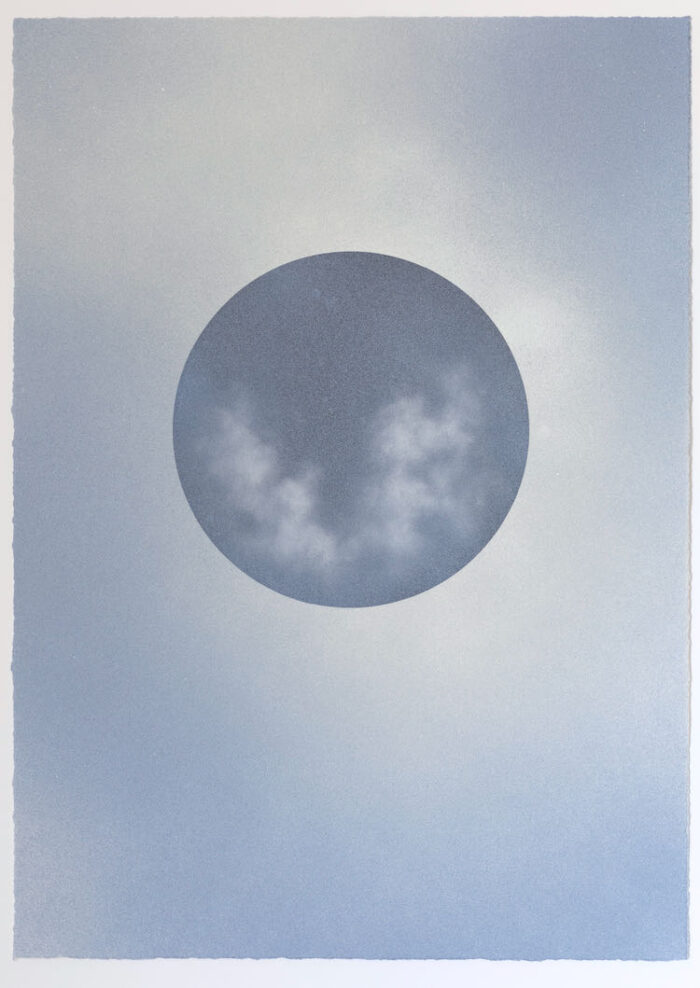 Anita Iacovella 22° Halo Ci II 2021_Acrylic pastel conte on BFK & silicon carbide paper43cmx58cm
