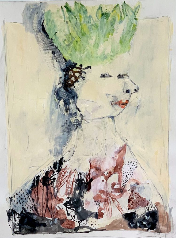 'Lettuce Head' Mixed media on Arches A1 paper 82 x 105 cms (if) mounted and framed $1,600