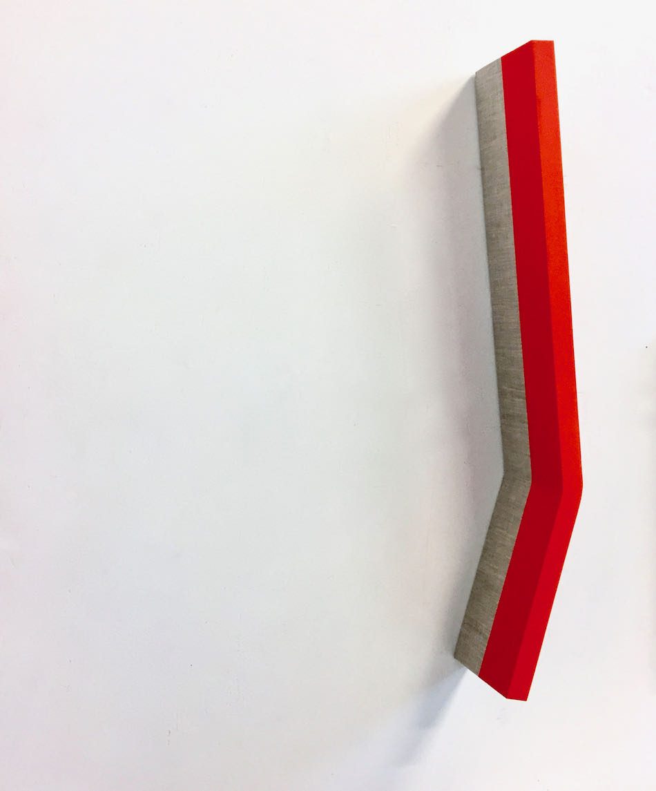 Louise Blyton Time Will Hurry the Day Away.Acrylic on linen H64 x W2.5 x D10cm 2020$1900.00