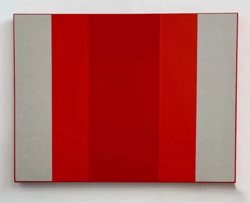 Louise Blyton Mountains Move Secretly Acrylic on linen H76 x W105cm 2021 $6500.00