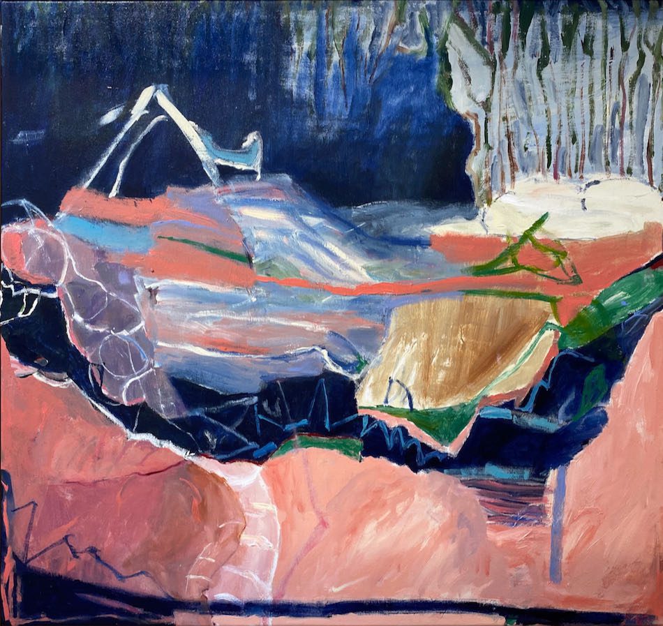 Moli Carew Figure in landscape 98 x 104 cm acrylic on canvas