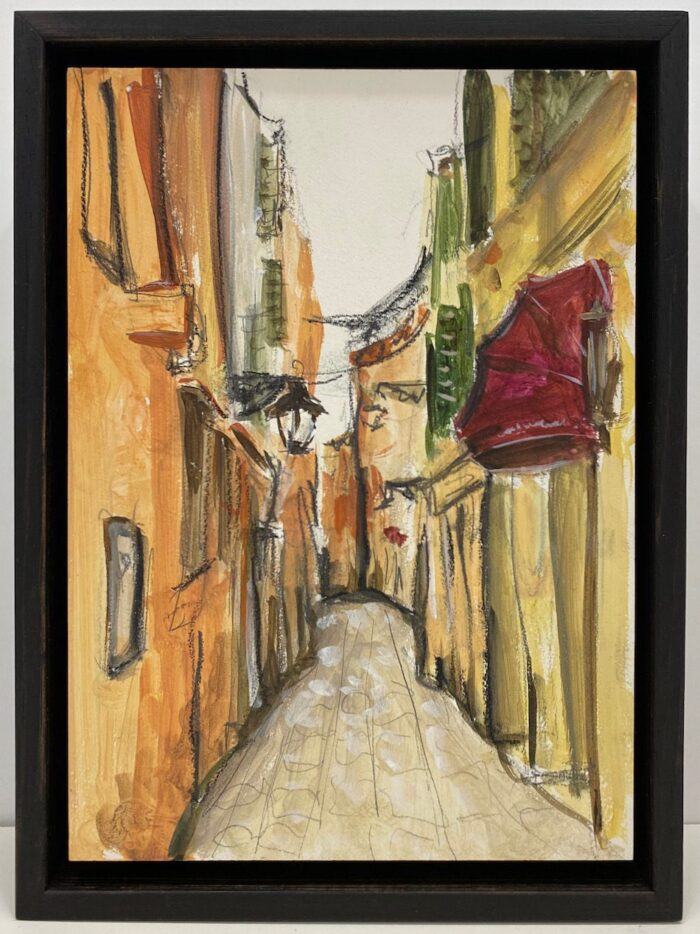 Soula Mantalvanos C. degli Albanesi Venezia 2022 18 x 13cm acrylic and conte on panel $690 f