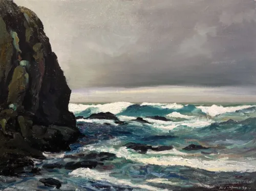 Rick Amor Grey Day, Flinders Oil on linen 42x56cm $25,000