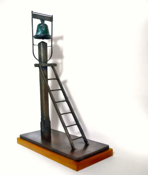 Adam Nudelman A Note to the Forgotten, 44(h) x 14(w) x 30(d) cm cast bronze edition of 5 $7,500