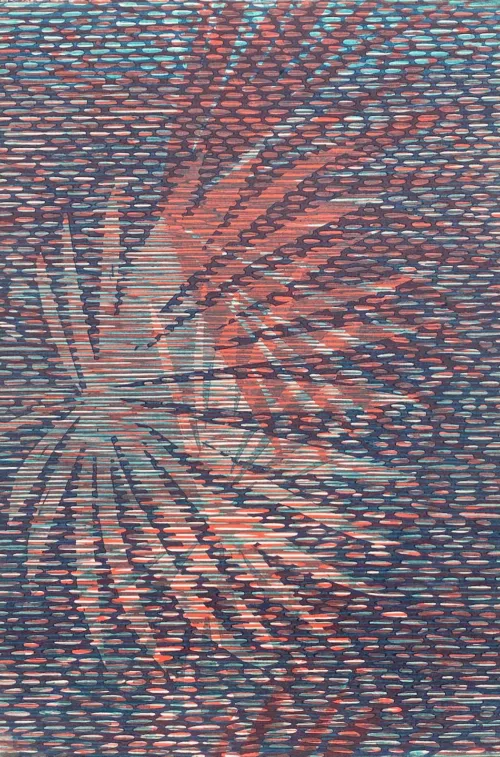 Palmito Mix & Match 17, 2020 35 x 56cm multi-colour woodcut on Somerset 300gsm unique state
