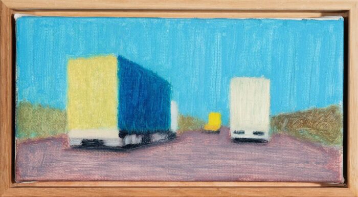 Jim Pavlidis Three_trucks 15 x 29.5cm (f) $1100