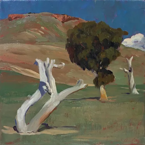 Rick Amor Three Trees 31x31cm oil on linen