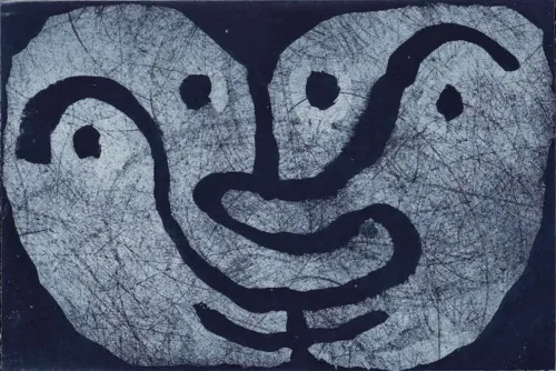 Michael Leunig Happy Couple Ed 54 engraving 20 x 29.5cm