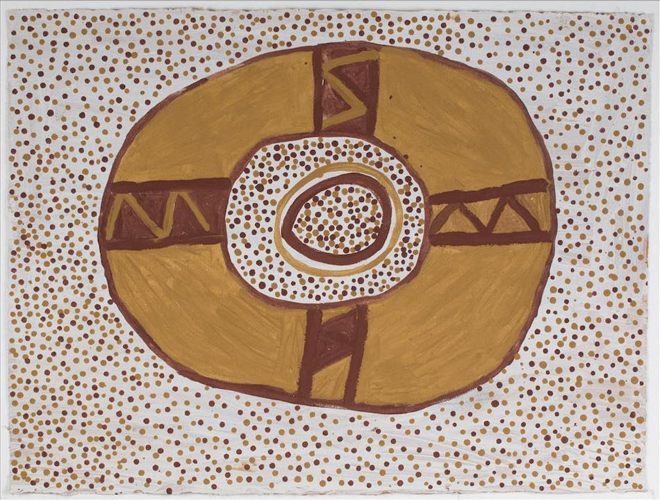 Timothy Cook Kulama) locally sourced ochres on paper 56 x 76cm $3500 f