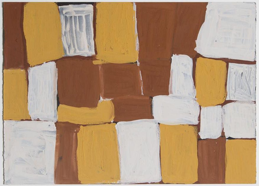 Timothy Cook Jilamara IV ochres on paper 56 x 76cm $2500