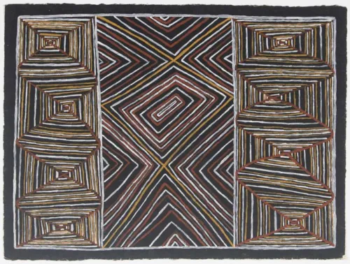 Pauletta Kerinaiua Jilamara ochres on paper 56 x 76cm $600