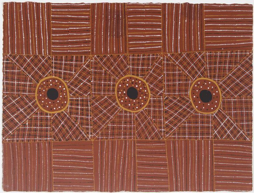 Pauletta Kerinaiua Kulama (2) ochres on paper 56 x 76cm $600
