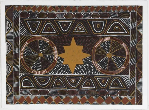 Mary Elizabeth Moreen Jilamara ochres on paper 56 x 76cm $400