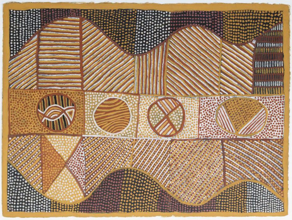 Kenny Brown Jilamara ochres on paper 56 x 76cm $500