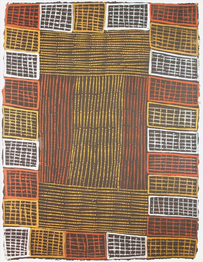 Dymphna Kerinauia Jilamara (4) ochres on paper 76 x 56cm $600