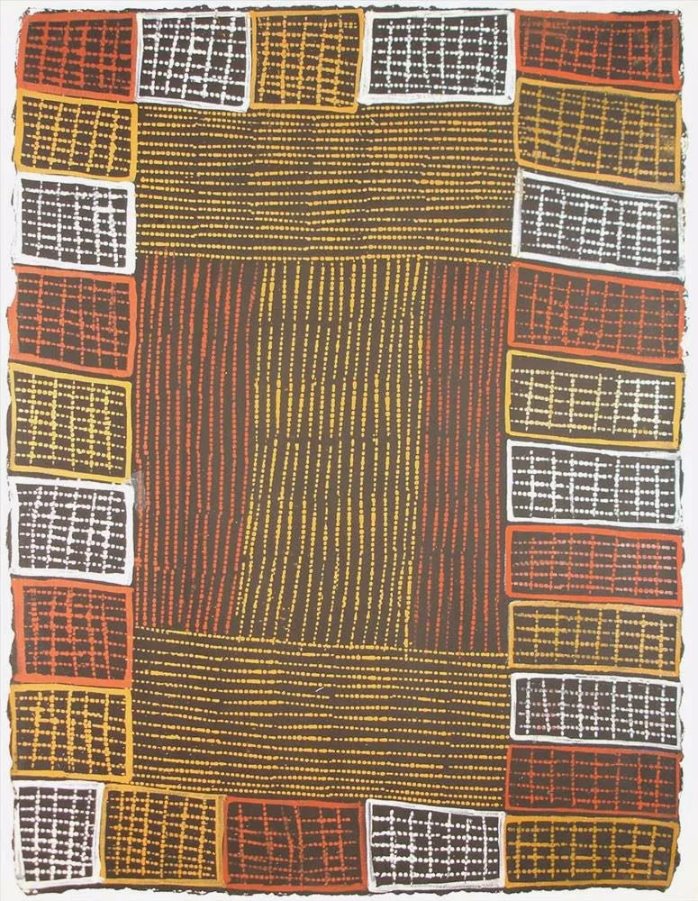 Dymphna Kerinauia Jilamara (4) ochres on paper 76 x 56cm $600