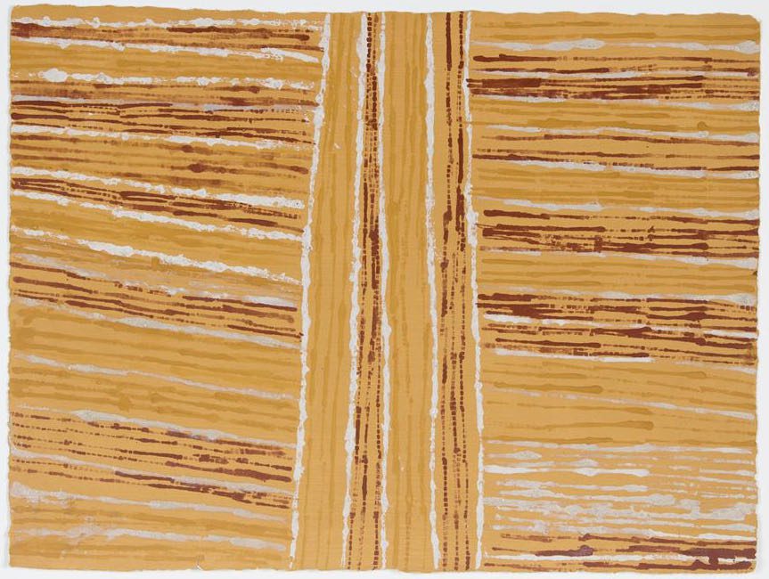 Conrad Kamilowra Tipungwuti ochres on paper 56 x 76cm $1100