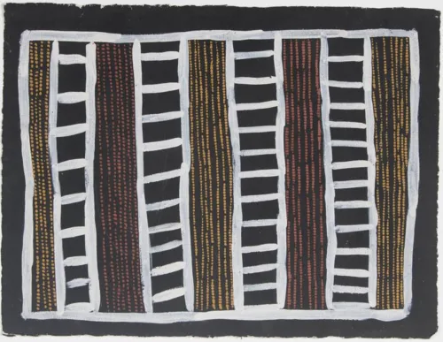 Delilah Freddy Puruntatameri Jilamara ochres on paper 38 x 56 cm $700