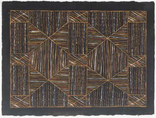 Colleen Freddy Jilamara ochres on paper 56 x 76cm $400
