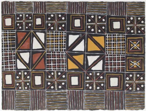 Agatina Black Jilamara Natural Ochre on Paper 56 x 76 cm $400