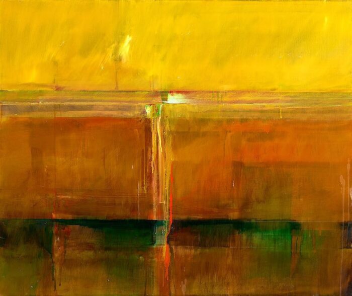 John Waller Acres 8 2022 oil on linen 91 x 97cm $4,950