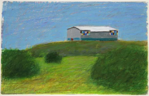 Jim Pavlidis Black Rock Road 32 x 51cm oil pastel $850f