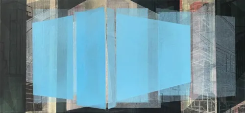 Cat Poljski Blue to Blue, 2023 36 x 78cm Oil on canvas $ 2,500