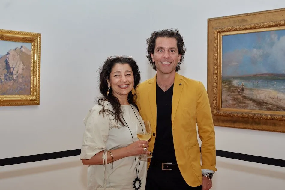 Soula and Theo Mantalvanos from Queenscliff Gallery at Geelong Contemporary Soiree