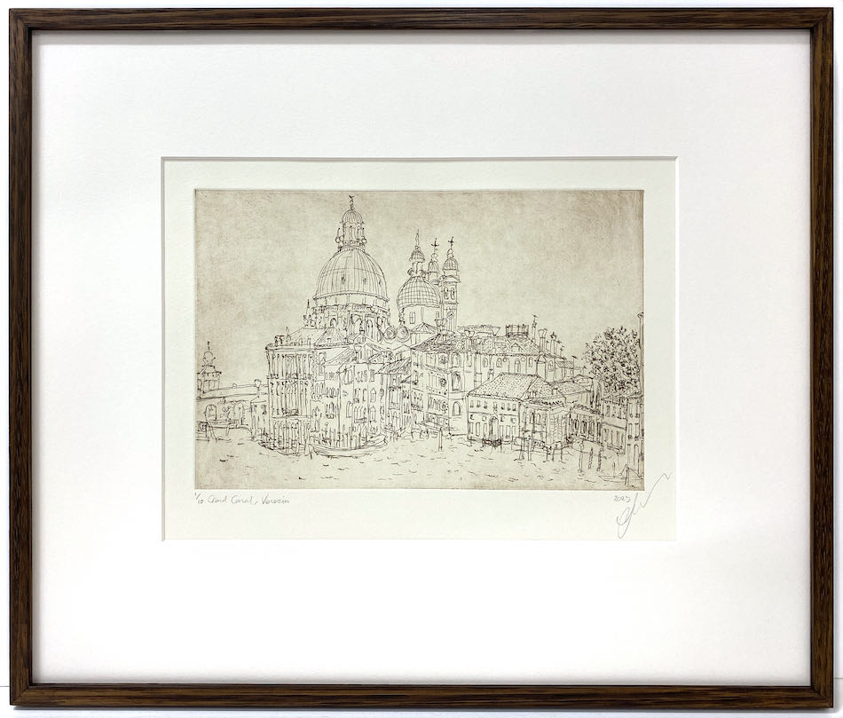 Soula Mantalvanos Grand Canal, Venice 2023 etching 20 x 30cm ed of 10 f (1)